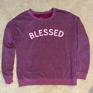 BLESSED Light Maroon Sweatshirt Crewneck Size M